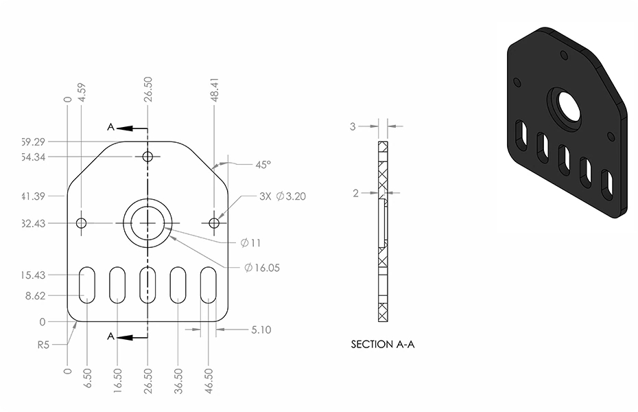 Gá Động Cơ Nema 23