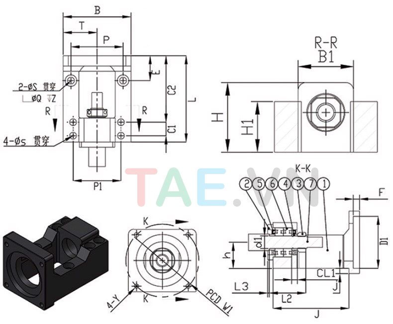 Gối Đỡ Vít Me Bi