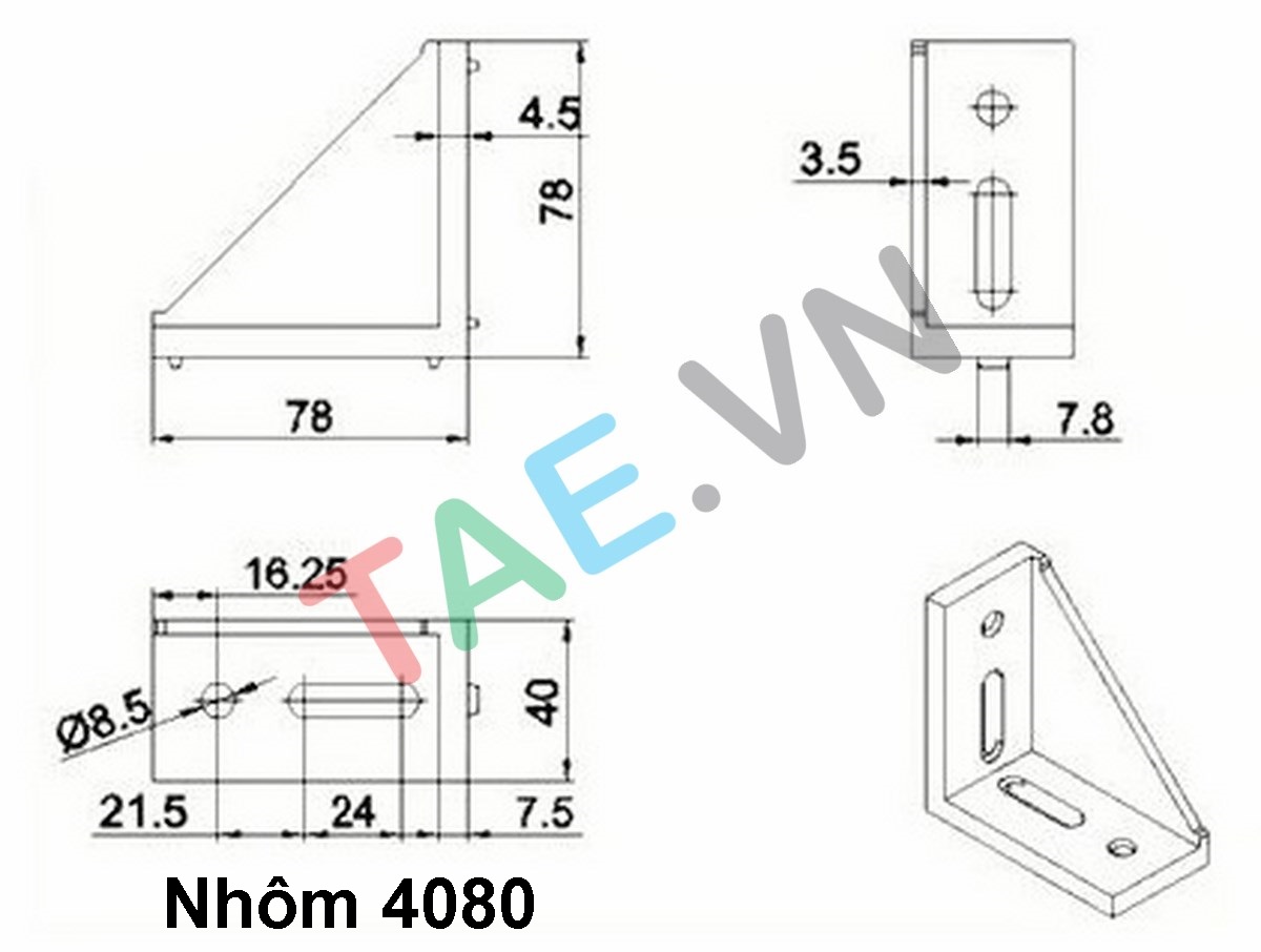 Ke Góc Ngoài Nhôm Định Hình