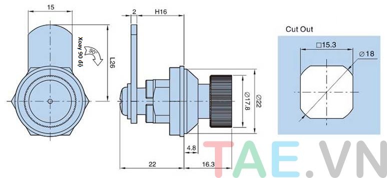 Khóa Tủ điện Hengzhu MS433