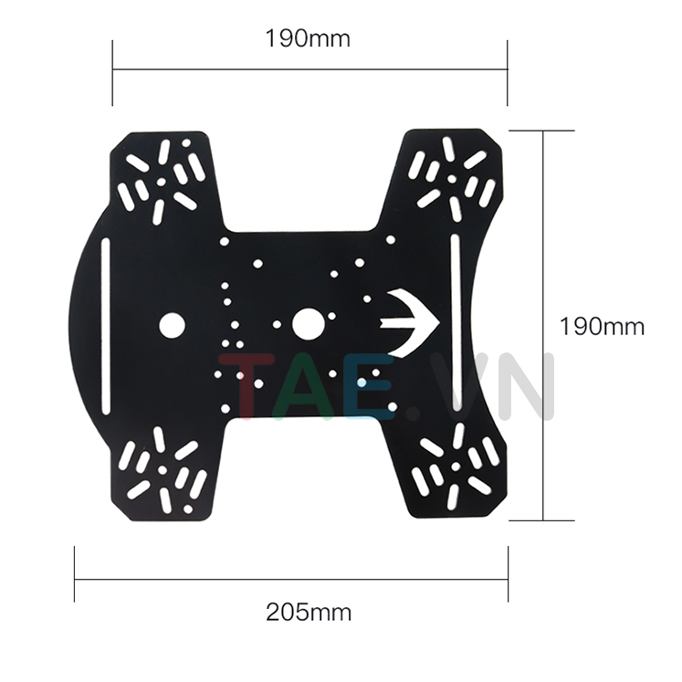 Khung Xe Kim Loại 4 Bánh Mecanum MC805