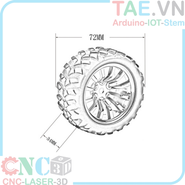 Bánh Xe RC 72mm