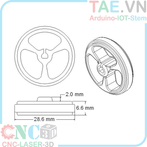 Bánh Xe ZJ327 3PI Cho Động Cơ N20