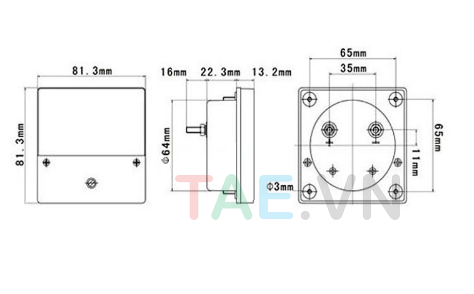 Đồng Hồ Ampe Kế 80mm 30A