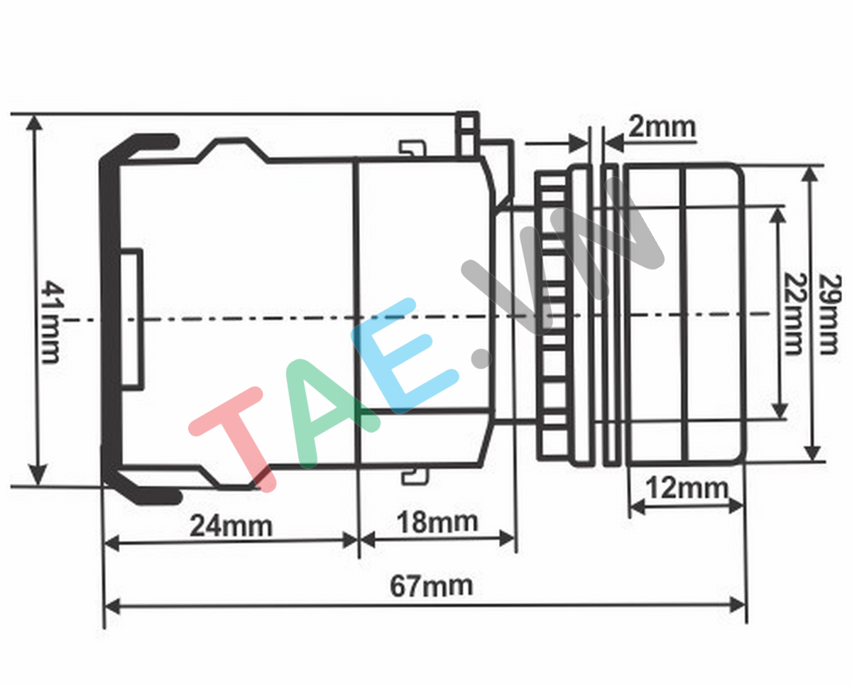 Nút Nhấn LA38-11 22MM