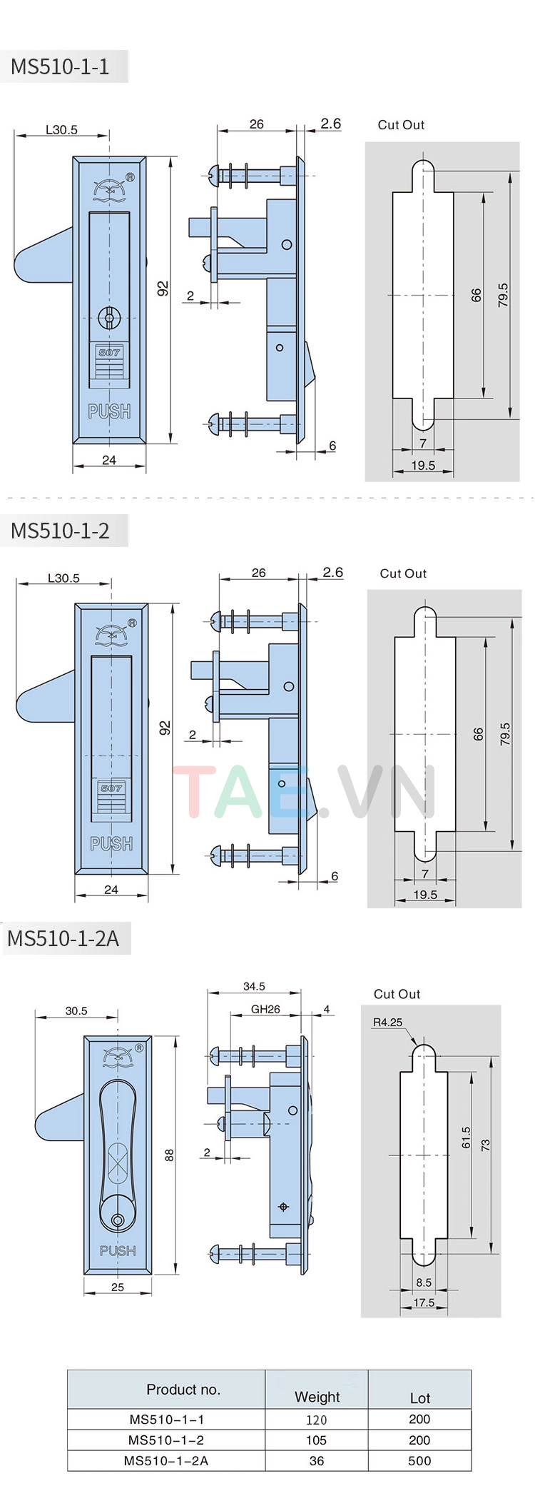 Khóa Tủ Điện Hengzhu MS510