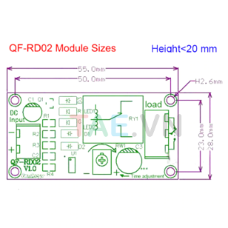 Mạch Trễ Ngắt Relay 0~60 Giây