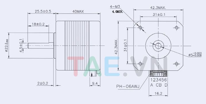 Khung Xe Robot Cân Bằng Động Cơ Bước