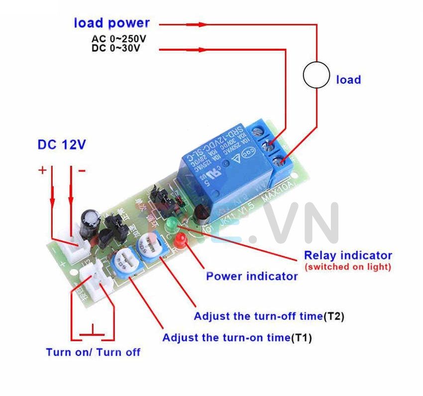 Module Relay Điều Chỉnh Chu Kỳ Hẹn Giờ