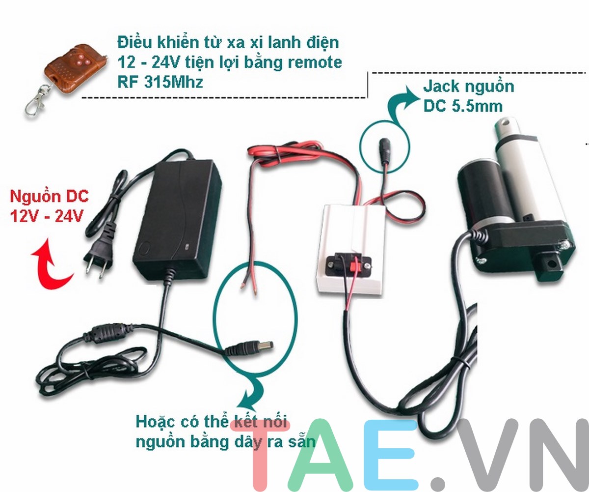 Mạch Đảo Chiều Xi Lanh Điện Từ Xa RF 315Mhz