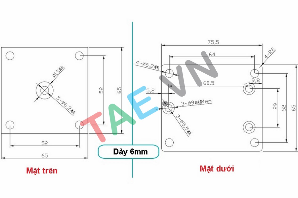 Xi lanh Điện Lắp 2 Mặt Phẳng