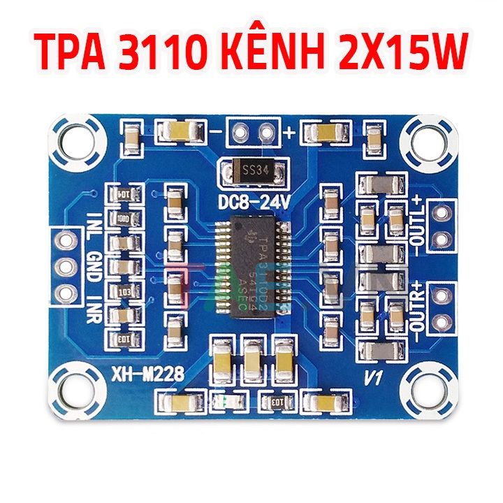 Mạch khuếch đại âm thanh TPA3110 2 kênh 15W