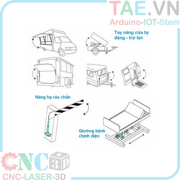 Xi Lanh Điện 24V 600Kg