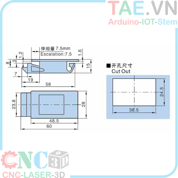 Tay Nắm Tủ Điện Hengzhu MS733-1