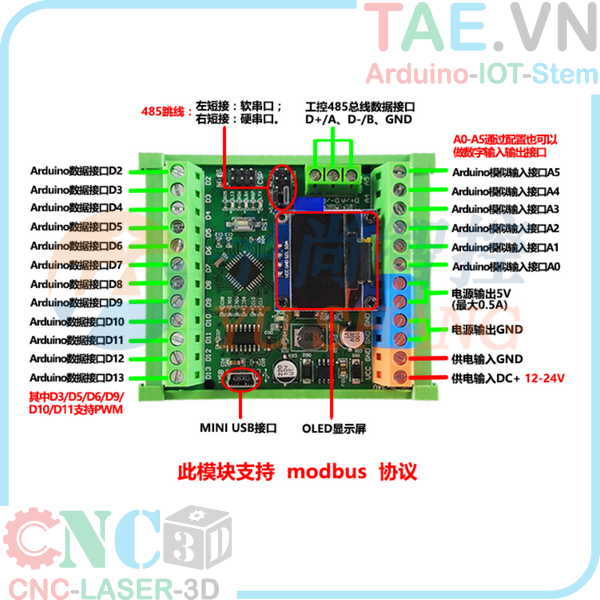 Mạch Mở Rộng Arduino Nano  MCU 485 Oled