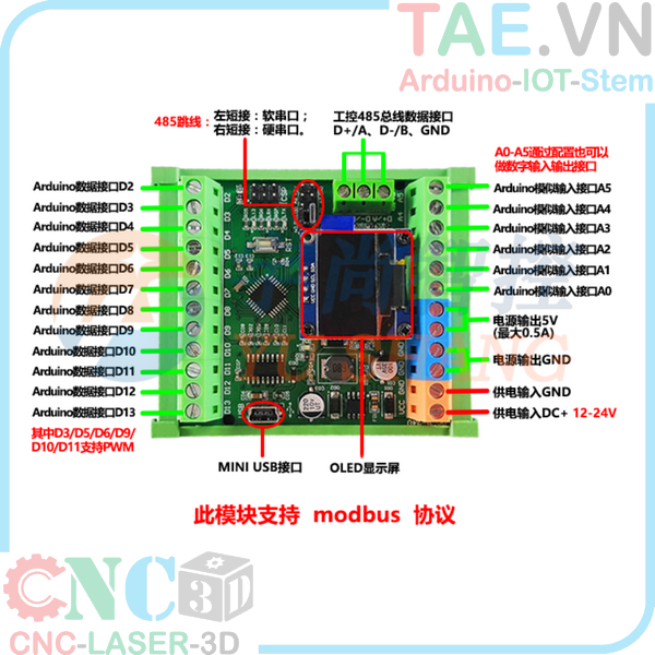 Mạch Mở Rộng Arduino Nano MCU 485 Oled