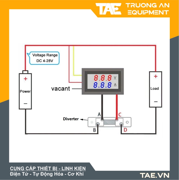 Đồng Hồ Đo Dòng Và Áp DC 10A - 50A - 100A