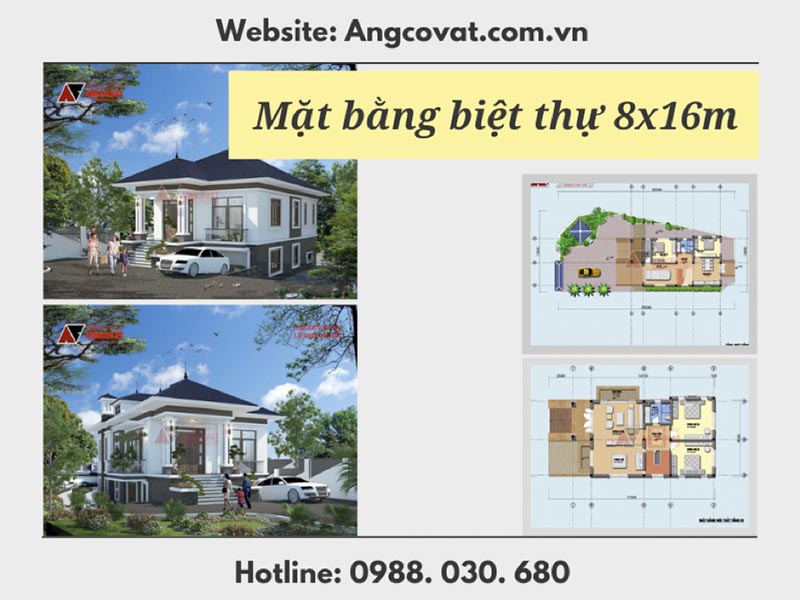 Lối tắt dẫn tới những phương án thiết kế mặt bằng biệt thự 8x16m tốt nhấtt