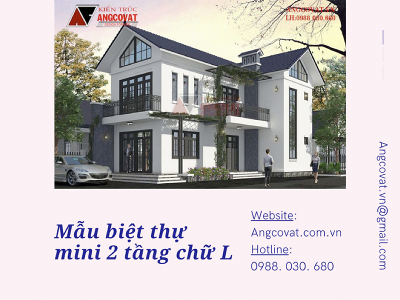 Những mẫu biệt thự mini 2 tầng chữ L được xây dựng nhiều nhất hiện nay