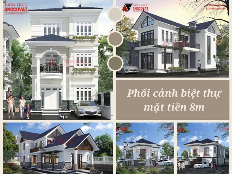 Tham khảo những hình ảnh phối cảnh biệt thự mặt tiền 8m tốt nhất