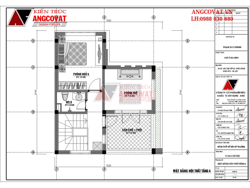 Mẫu thiết kế biệt thự mini 4 tầng hiện đại