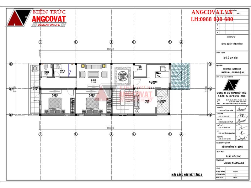 thiêt kế mặt bằng biệt thự 2 tầng