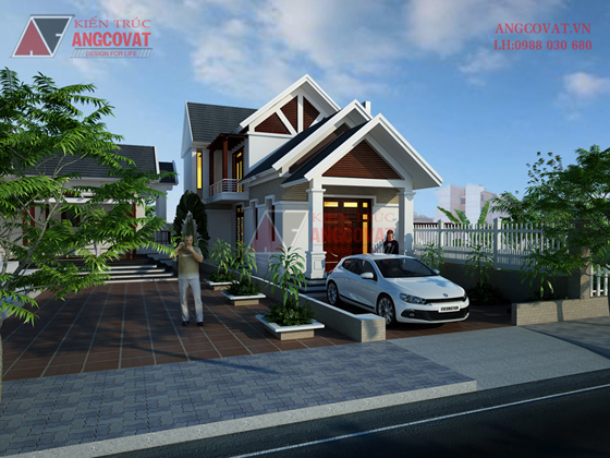 nhà có gác lửng 3 phòng ngủ