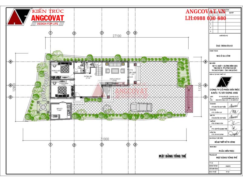 bản vẽ thiết kế nhà 2 tầng 8x15m