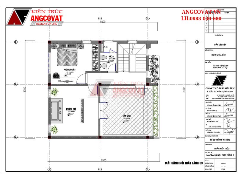 Biệt thự mini 3 tầng hiện đại