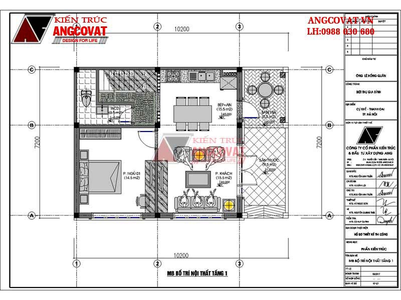 Thiết kế biệt thự mini 3 tầng hiện đại