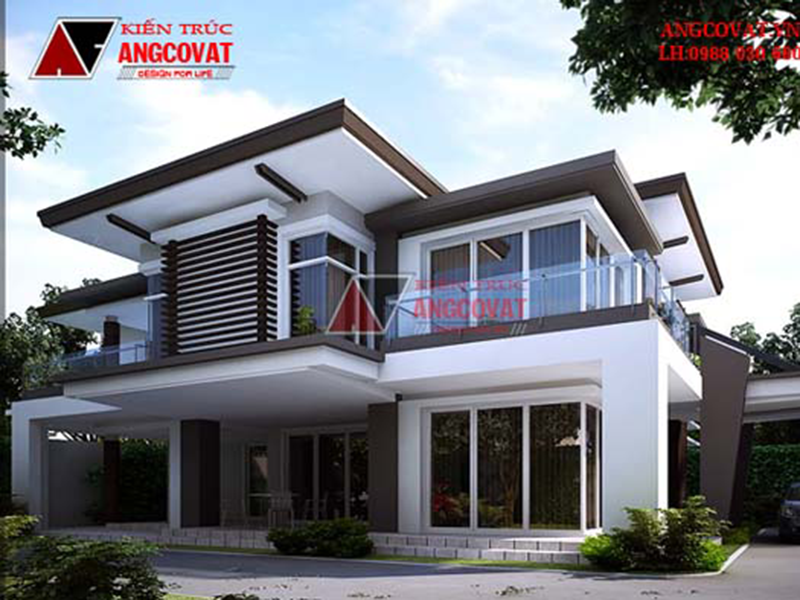 Biệt thự 2 tầng hiện đại mái đẹp từ kiến trúc đến công năng sử dụng