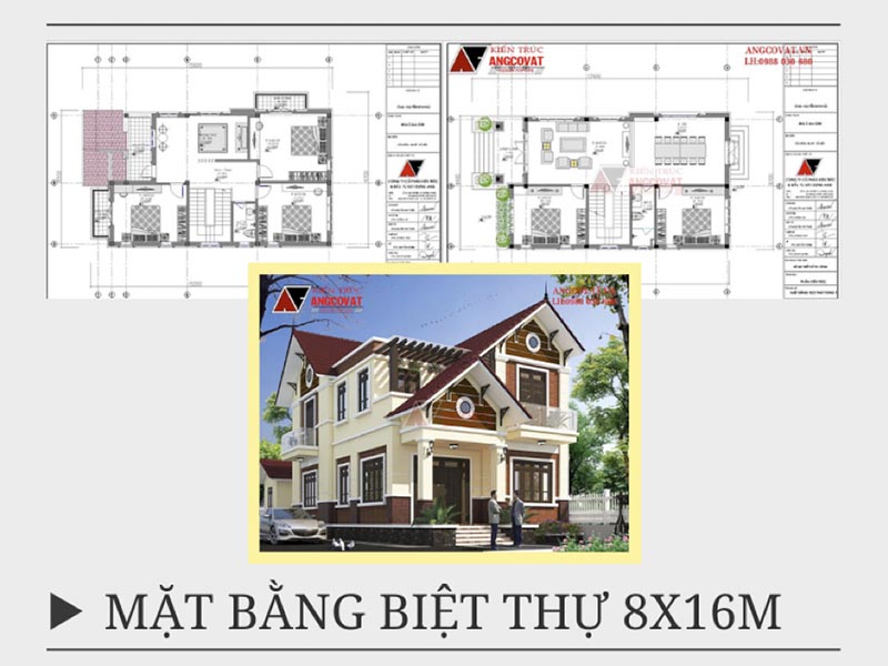Tìm hiểu khái niệm mặt bằng biệt thự 8x16m