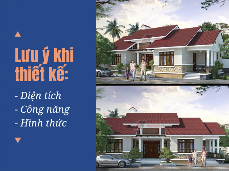 Những nội dung cần lưu ý trong thiết kế mẫu nhà nông thôn 1 tầng