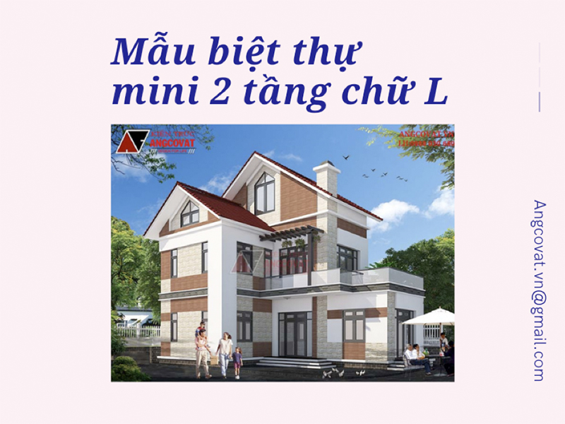 Những mẫu biệt thự mini 2 tầng chữ L có thiết kế ngoại thất vô cùng hấp dẫn