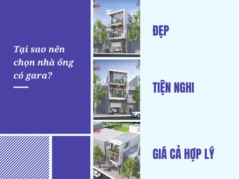 Những điểm vượt trội không thể bỏ qua của mẫu nhà ống có gara oto
