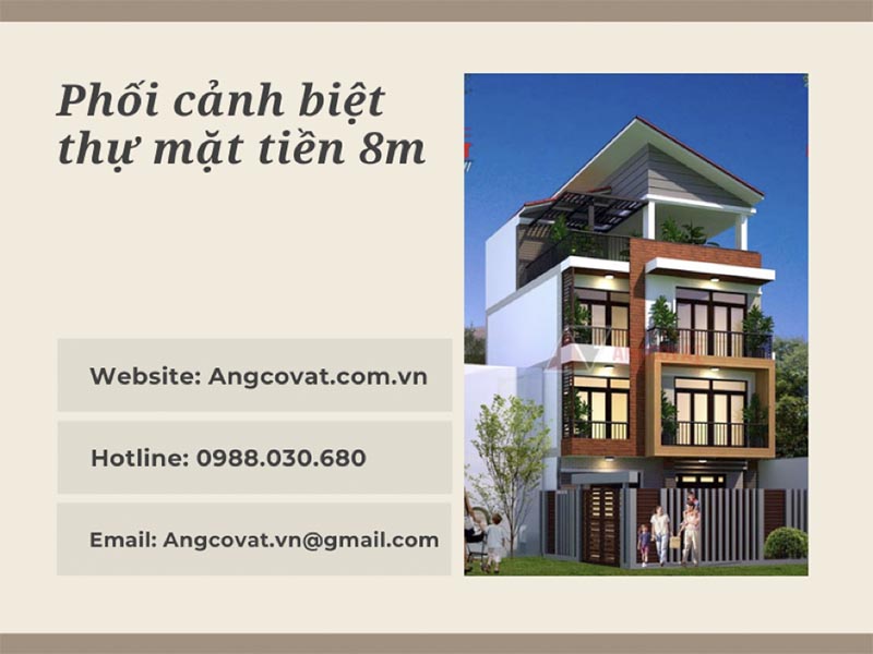 Vai trò của việc tạo ra hình ảnh phối cảnh biệt thự mặt tiền 8m