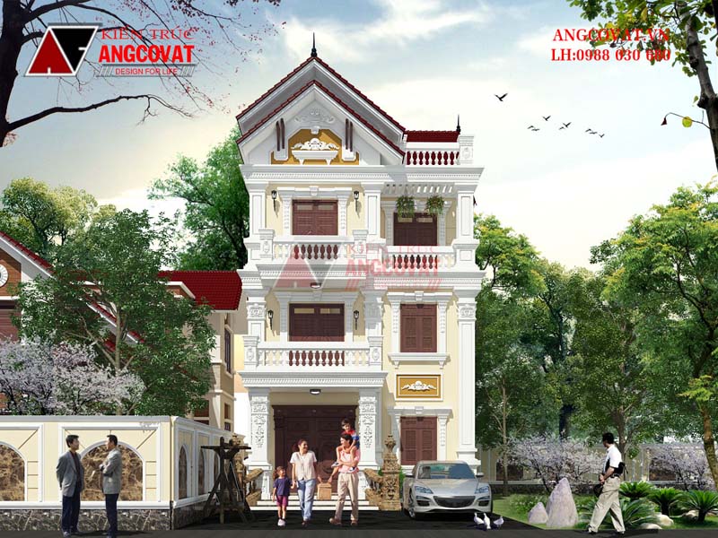 Hình ảnh mặt tiền nhà 3 tầng vạn người mê
