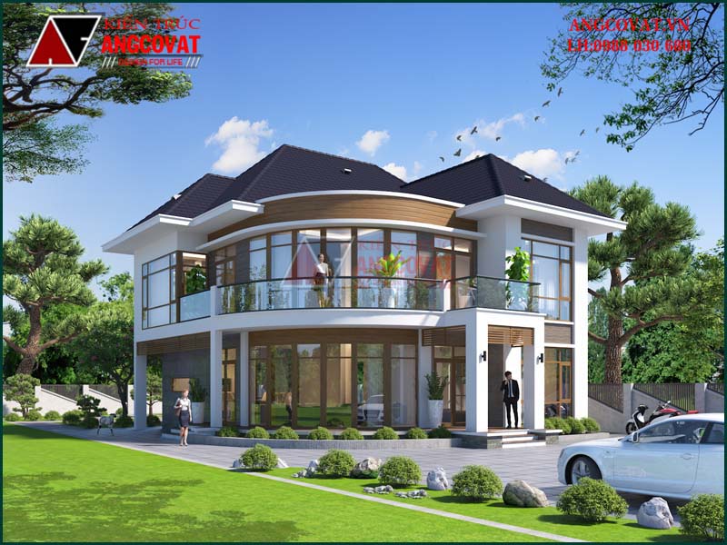 Mẫu nhà 2 tầng kiến trúc độc đáo không gian mở