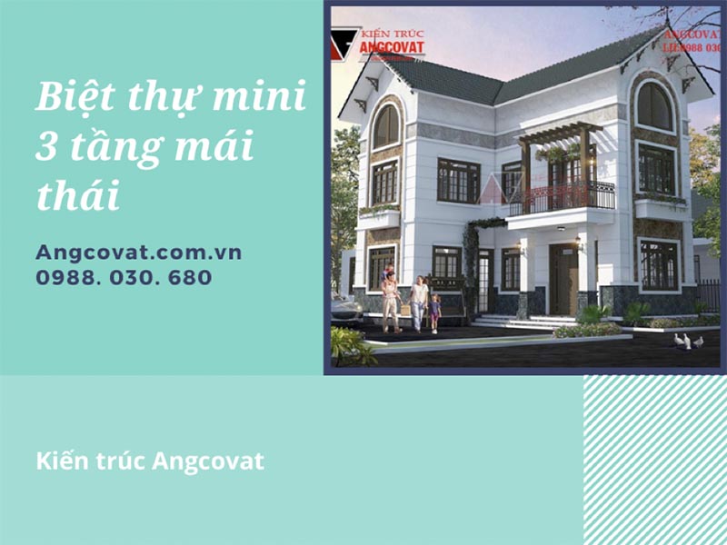 Chi phí thiết kế và xây dựng biệt thự mini 3 tầng mái thái