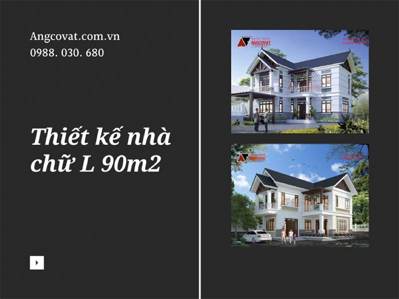 Chi phí thiết kế và xây dựng ngôi nhà chữ L 90m2