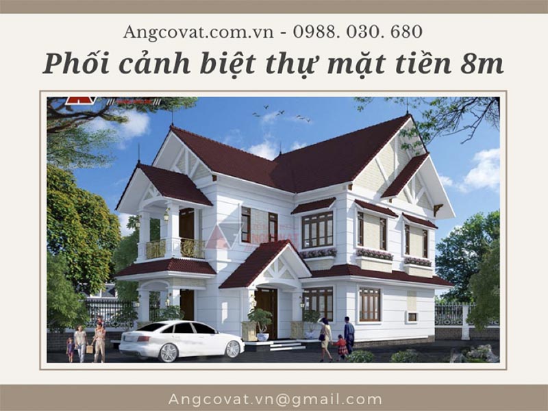 Những nội dung cần lưu ý khi thiết kế phối cảnh biệt thự mặt tiền 8m