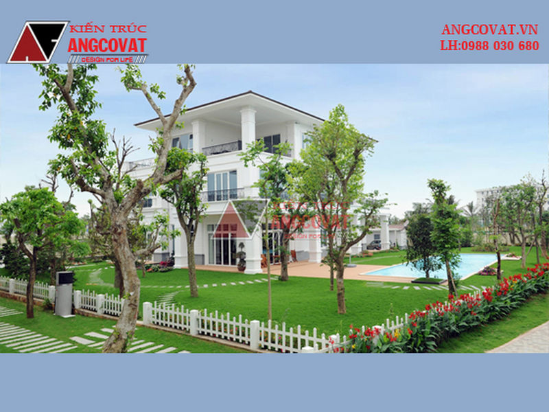 Mẫu biệt thự 3 tầng có bể bơi sang trọng