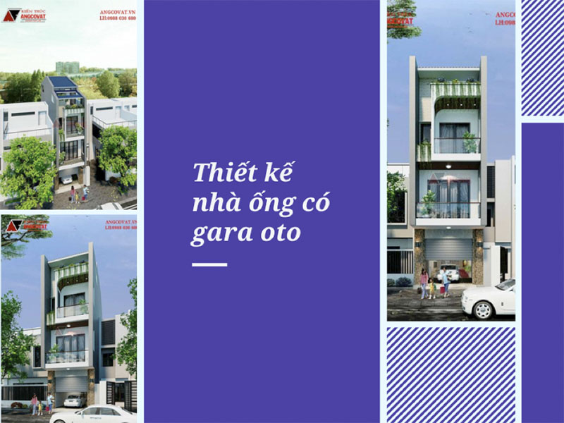 Những mẫu nhà ống có gara oto vô cùng xinh đẹp, độc đáo và hấp dẫn