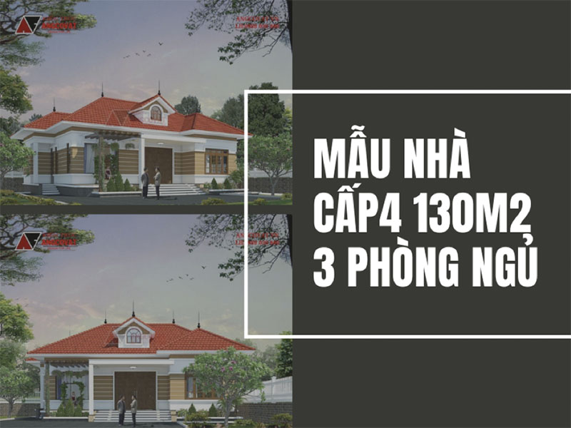 Ngôi nhà cấp 4 130m2 3 phòng ngủ mang đến không gian sinh hoạt tiện nghi