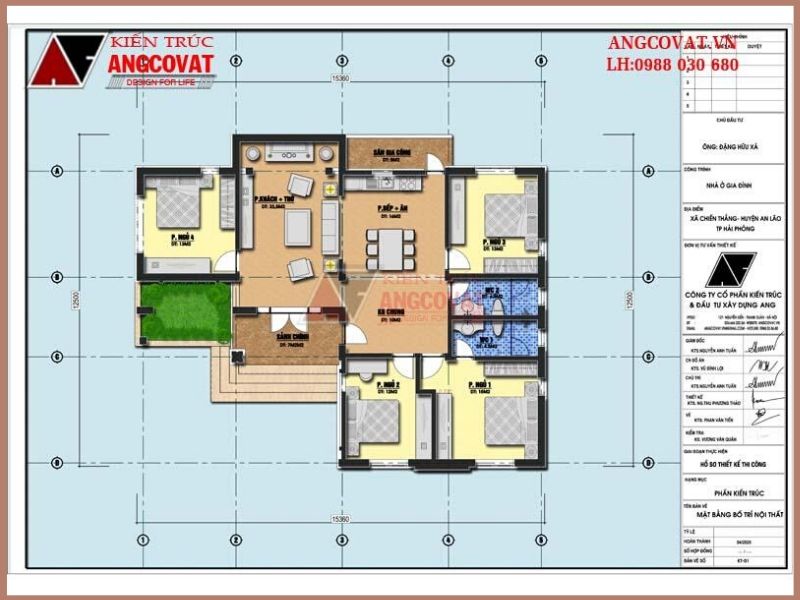 mẫu thiết kế mặt bằng nhà cấp 4 đơn giản 3