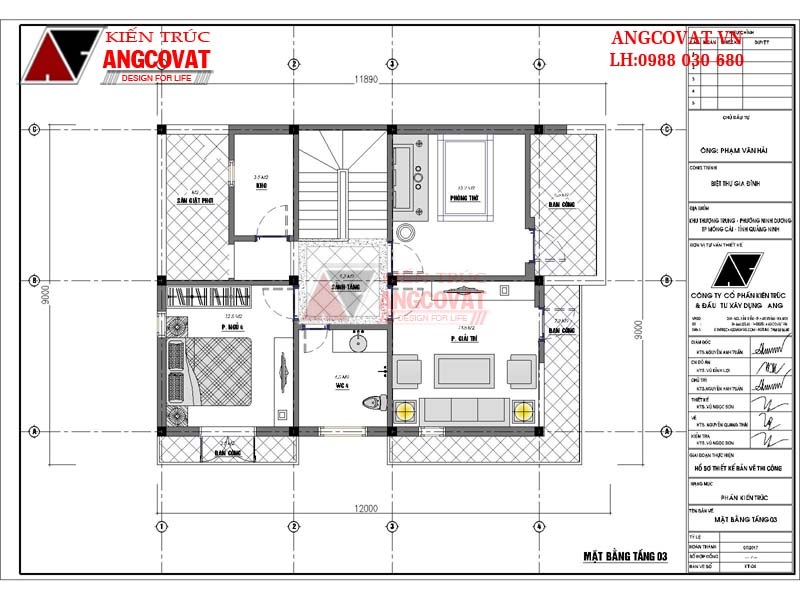 Biệt thự mini 3 tầng hiện đại