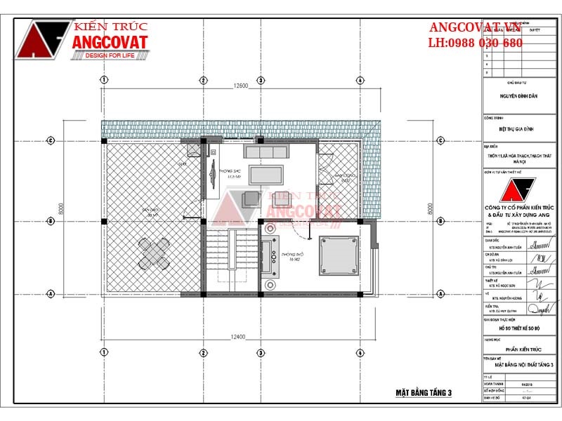 Biệt thự mini 3 tầng hiện đại