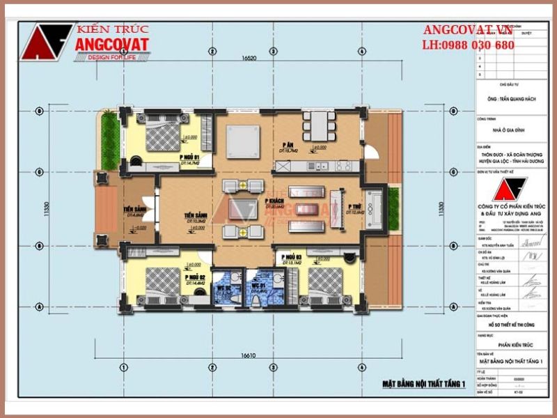 thiết kế mặt bằng nhà cấp 4 đơn giản 2