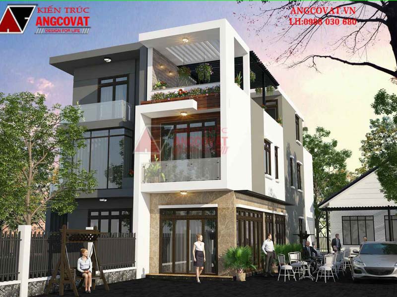 biệt thự 3 tầng mini 80m2 hiện đại