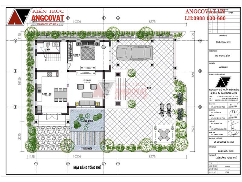 Mặt bằng tổng thể: Biệt thự mini 2 tầng tân cổ điển 80m2 xinh đẹp và sang trọng
